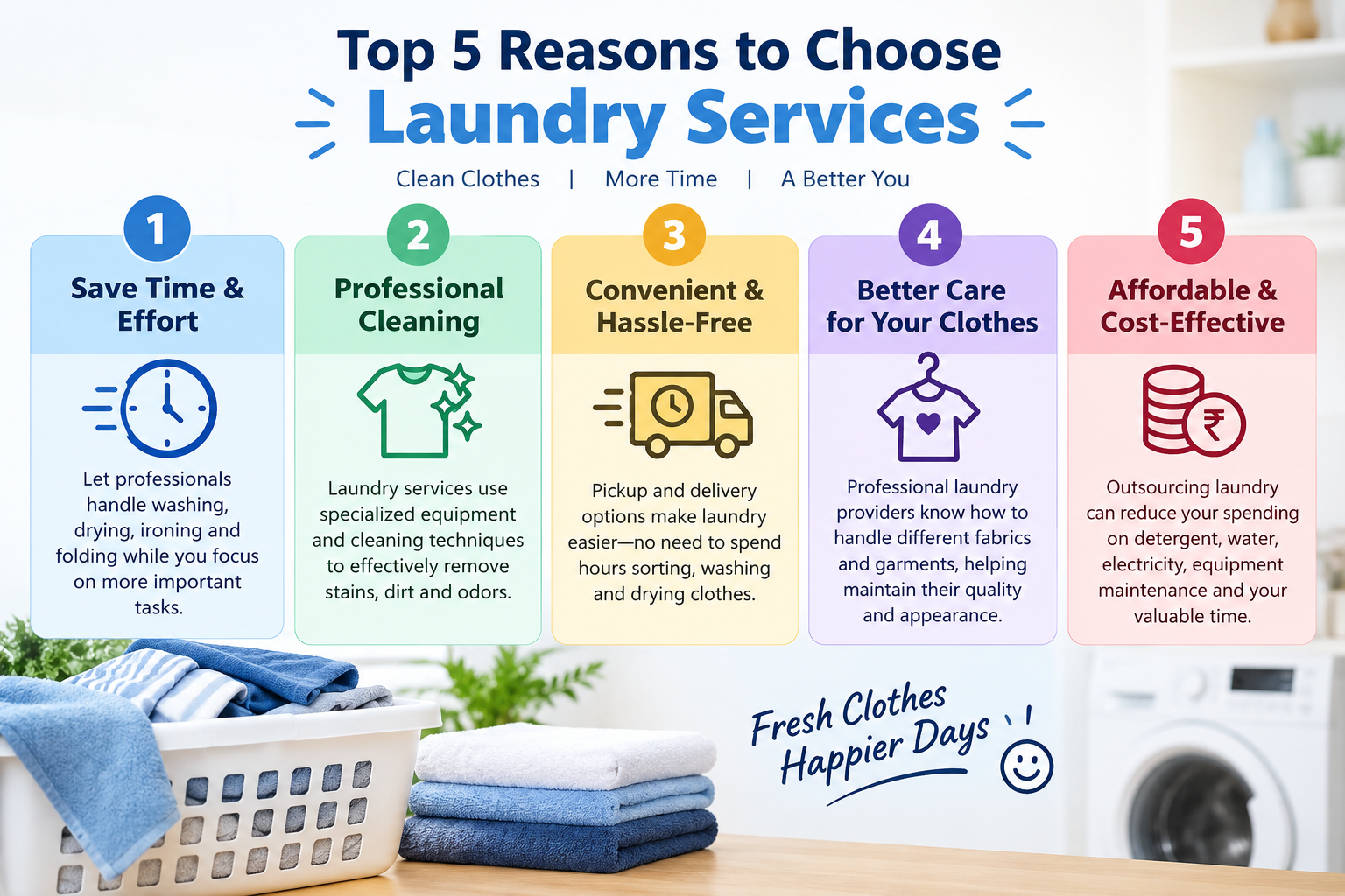Top 5 Reasons to Choose Laundry Services